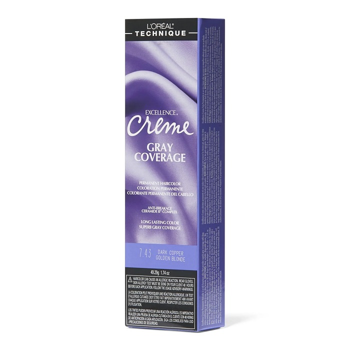 L'Oreal Excellence Creme 7.43 Dark Copper Golden Blonde Hair Dye