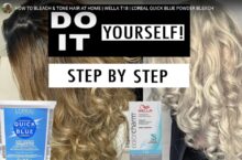 How To Bleach & Tone Hair At Home With Wella T18 And L’Oreal Quick Blue